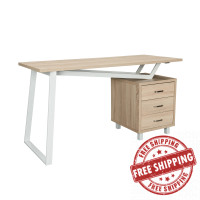 Techni Mobili RTA-2333-SND Modern Design Computer Desk with Storage, Sand